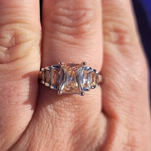 Synthetic Imperial Zircon Baguette Fashion Ring